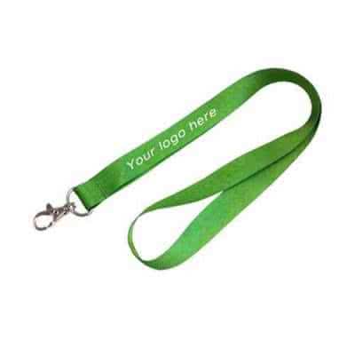 Lanyard tour de cou polyester tissé impression sérigraphie 20mm