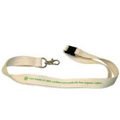 Lanyard écologique tour de cou en coton bio