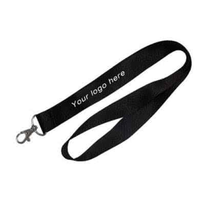 Lanyard tour de cou polyester tissé impression sérigraphie 25mm